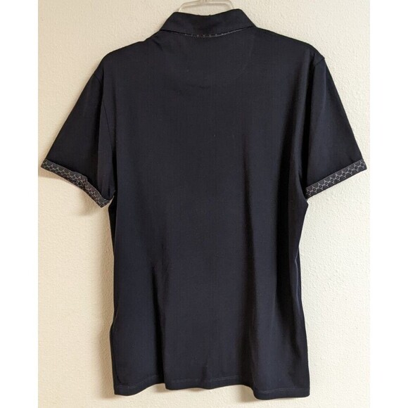 Men's TED BAKER The World is Your Oyster Navy Blue One Pocket Polo SS Shirt 4/LG - Picture 7 of 7